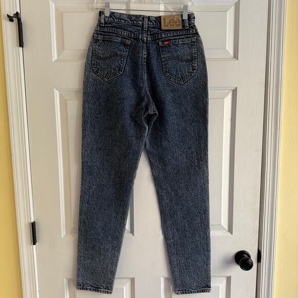 Vintage 90s Lee High Rise Jeans Acid Wash Made in USA Size 28 100% Cotton - Picture 4 of 10
